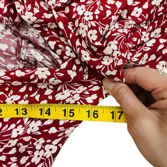 Reformation Floral Red Midi Dress NEW - Picture 6 of 9